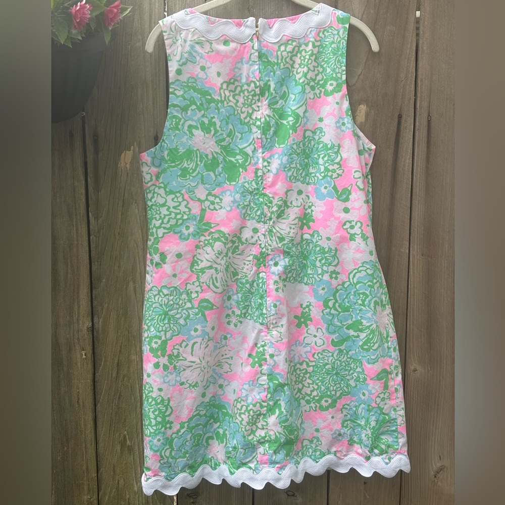 Lilly Pulitzer Romney Tropical Beach Floral Shift Romper Dress Women’s Size 12 - Picture 8 of 10